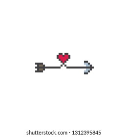 Pixel art Valentine day vector icon set. Sign for web, mobile design and 8 bit games.
Vector illustration. Valentine day, love, wedding symbol.