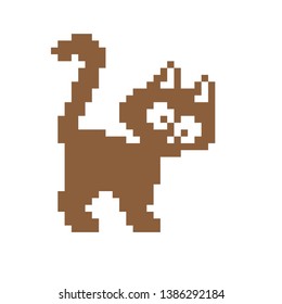 pixel art vector animal cat