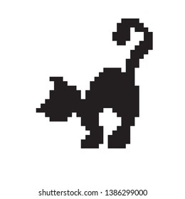 pixel art vector animal cat