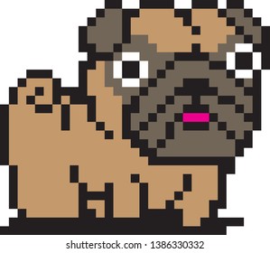 pixel art vector animal dog