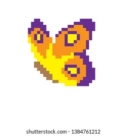 Pixel Art Vector Butterfly Fly