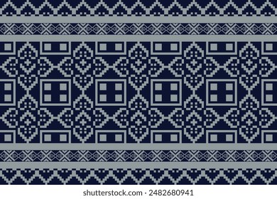 pixel art vector Fabric Morocco, geometric ethnic pattern seamless,Pixel pattern art wallpaper Background, Design for fabric, curtain, carpet ,geometry seamless pattern art illustration