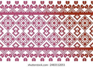 Pixel-Art-Vektorgrafik Stoff Marokko, geometrische ethnische Muster nahtlos, Pixel-Muster-Art-Bildschirmhintergrund Hintergrund, Design für Stoff, Vorhang, Teppich, Geometrie nahtlose Muster-Art-Illustration