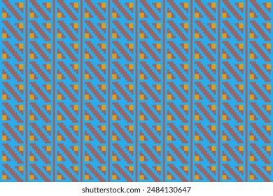Pixel art vector Fabric Morocco, geometric ethnic pattern seamless,Pixel pattern art wallpaper Background, Design for fabric, curtain, carpet ,geometry seamless pattern art illustration