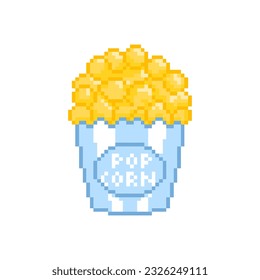 pixel art, vector - fast food, popcorn