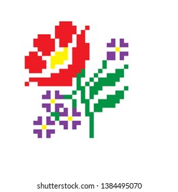 pixel art vector flower beautiful
