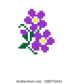 pixel art vector flower beautiful