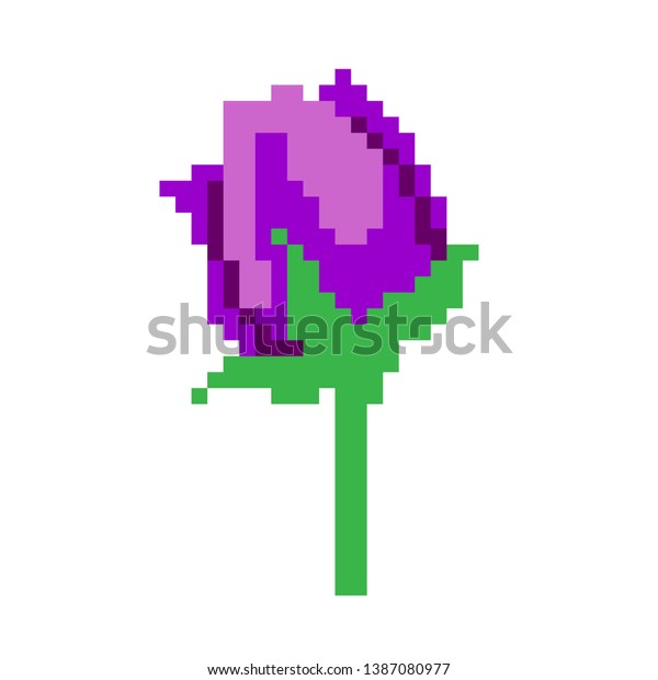 Pixel Art Vector Folwer Tulip Stock Vector (Royalty Free) 1387080977 ...