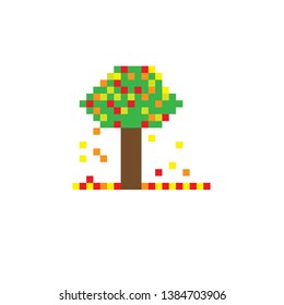 pixel art vector tree green