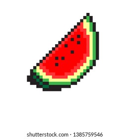 Pixel Art Vector Watermelon Fruit Stock Vector (Royalty Free ...