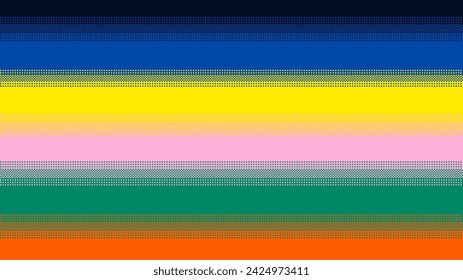 Pixel art vibrant colors gradient. Dithering vector background.