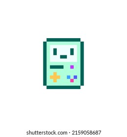 pixel art video game console vector