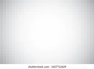 Pixel art vignette gradient white grey background - isolated vector illustration