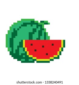 pixel art watermelon