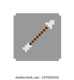 Pixel art weapon brown and gray