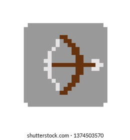 Pixel art weapon brown and gray