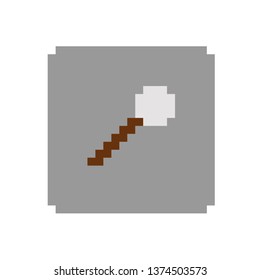Pixel art weapon brown and gray