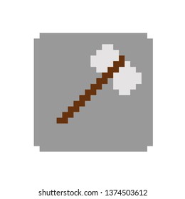 Pixel art weapon brown and gray