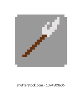 Pixel art weapon brown and gray