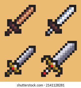 Armas de arte de píxeles juego rpg