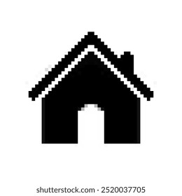 pixel art web home icon flat vector