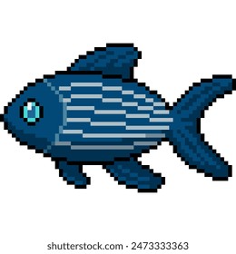 pixel arte de peces raros pet aislado de fondo
