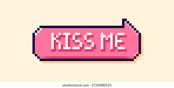 Pixel arte branco balão fala com as palavras Ser feliz.