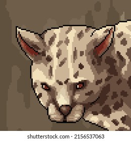 arte en píxeles del retrato de gato salvaje