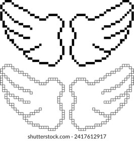 Pixelart-Flügel-Symbol