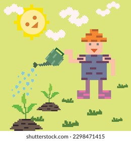 
Pixel art for world environment day