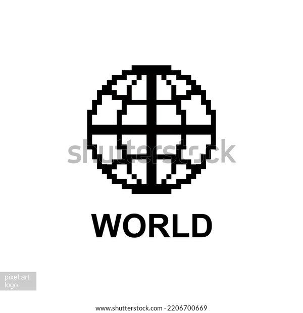 Pixel Art World Icon Stock Vector (Royalty Free) 2206700669 Shutterstock