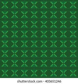 Pixel art zig zag tribal ethnic vector seamless pattern. Geometric squares background.