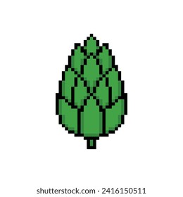 pixel Artichoke  icon.  Vector pixel art Artichoke   8 bit for game  logo template 
