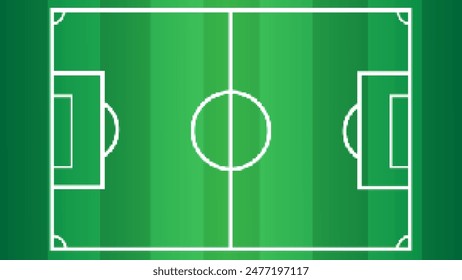 Pixel art,Soccer field graphic design with green	