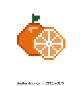 pixel ate orange