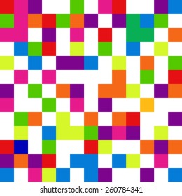 Pixel background in 8-bit style, digital seamless pattern, vector