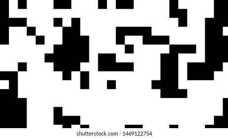 Pixel Background Abstract Geometric Black White Stock Vector (Royalty ...