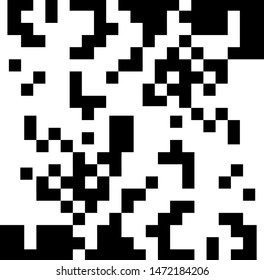 Pixel background. Abstract geometric black and white vector art.
