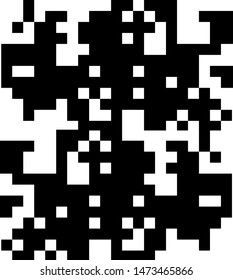 Pixel background. Abstract geometric black and white vector art.