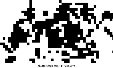 Pixel Background Abstract Geometric Black White Stock Vector (Royalty ...