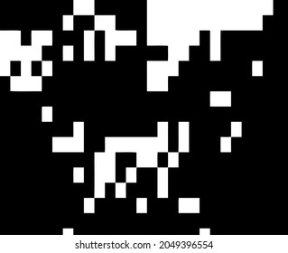 Fondo de píxeles. Resumen de arte geométrico en blanco y negro 