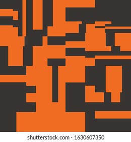 Pixel-Hintergrund Abstrakte, geometrische Brick-Vektorkunst