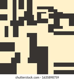 Pixel Background Abstract Geometric Brick Vector Art