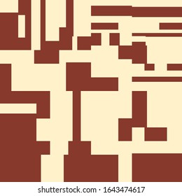 Abstrakte Vektorillustration für geometrische Pixel-Hintergründe