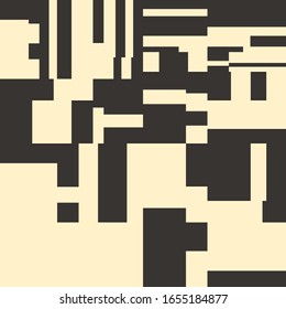Abstrakte Vektorillustration für geometrische Pixel-Hintergründe