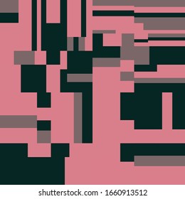 Pixel Background Abstract Geometric Brick Vector Art