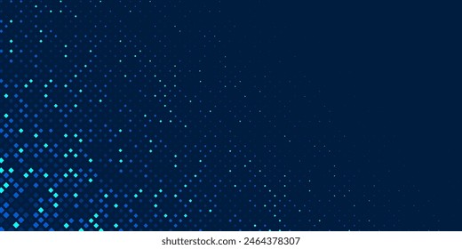 Pixel background. Abstract gradient background. Neon dots. Technological Vector illustration.