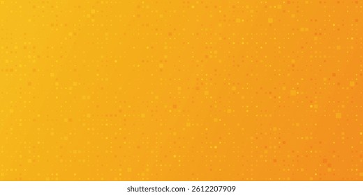 Pixel background, abstract mosaic colored bg. Yellow square mosaic texture background. Abstract gold glitter halftone wallpaper with warm gradient glow, perfect for summer, festive or social media.