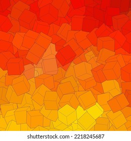 Pixel background. Abstract template. Layout. Orange squares.