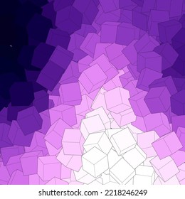 Pixel background. Abstract template. Layout. Purple squares.